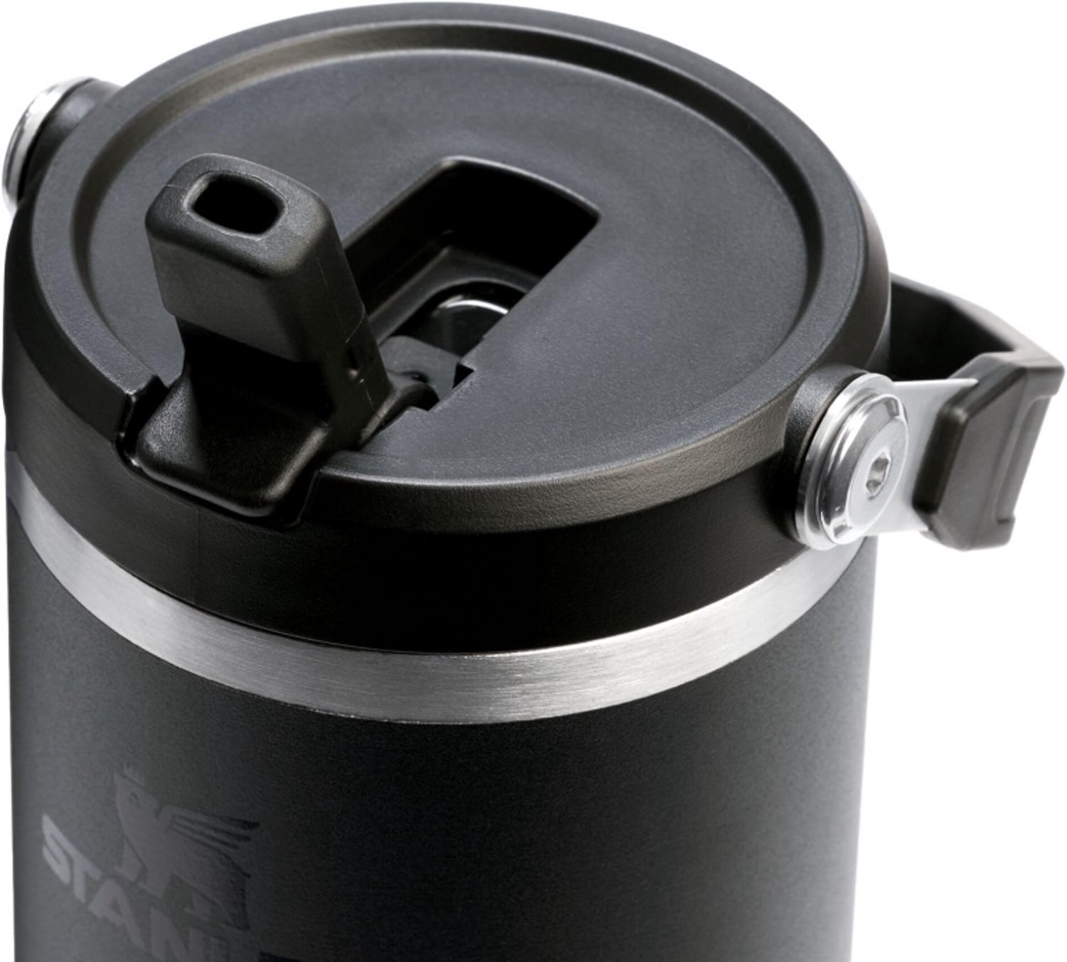 STANLEY IceFlow 2.0 Flip Straw Tumbler 30 oz / 0.86L (Zwart) – Geïsoleerde RVS Drinkfles met Handvat – Lekvrije Thermosbeker met Flip Straw – BPA-vrij – foto 2