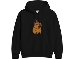 Capybara Hoodie – Happy Capy Birthday – Schattige Outfit – Unisex Hoodie voor Dames & Heren – Leuk Cadeau