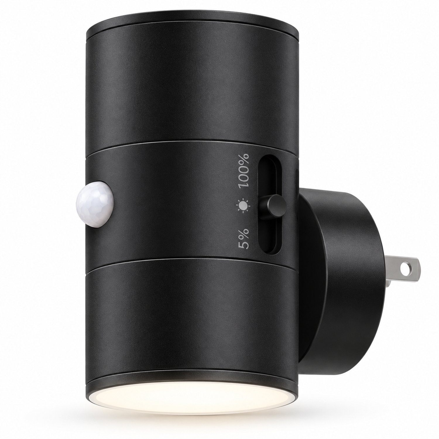 VHV Lamp - Zwarte Oplaadbare Nacht met Sensor - Moderne Wandopgehangen Dimbare Warme Licht, 0 - 100LM Oogvriendelijke Lamp voor Gang, Slaapkamer & Trappen