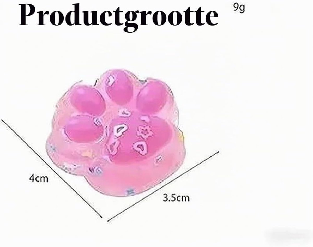Speelgoed - Verpakking van 10 – Ultra zachte stressverlichtende fidgetspeeltjes voor kinderen en volwassenen, schattige kattenpootjes, sensorische squishy fidgets tegen angst. Bevat 1