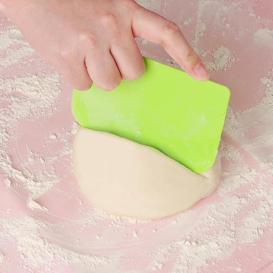 Deegschraper van kunststof, voor pizza, gebak, taart, set van 3 — afbeelding 2