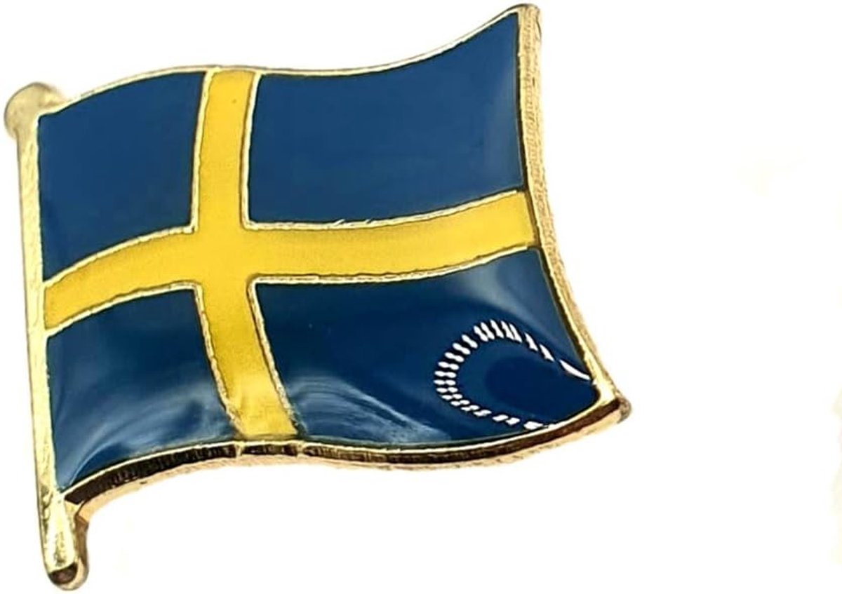 Zweeds Scandinavisch Scandinavië Metalen Emaille Landenvlag Speld Badge
