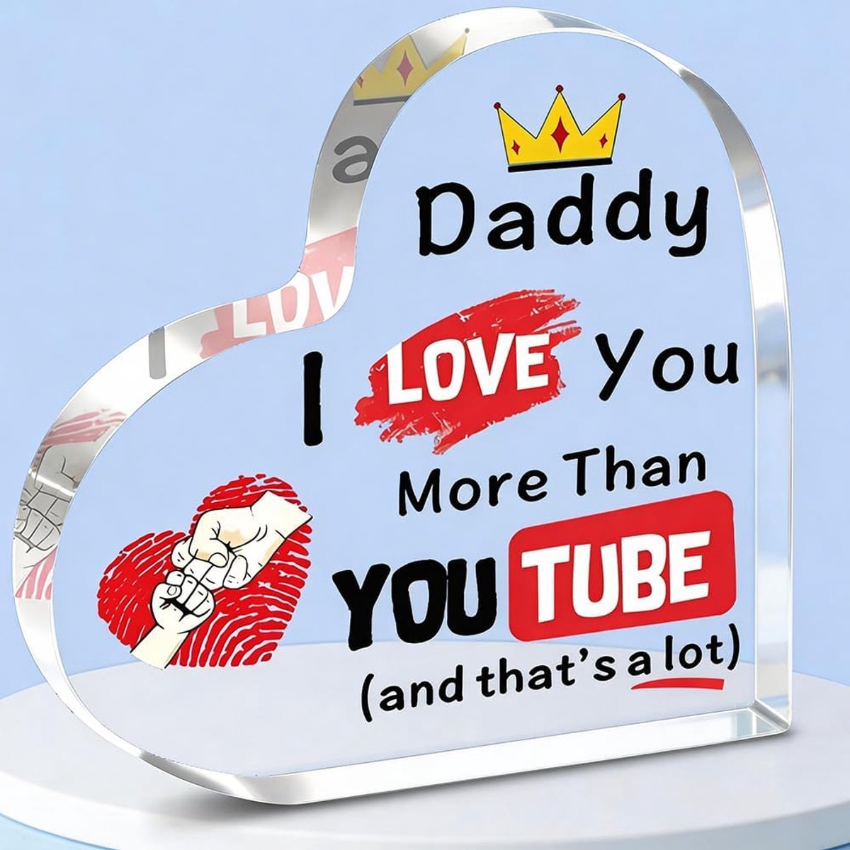 Cadeaus voor papa van dochter Vaderdagcadeau voor papa Acryl hartvormige plaquette Kerstcadeau Beste cadeaus Vaderdag