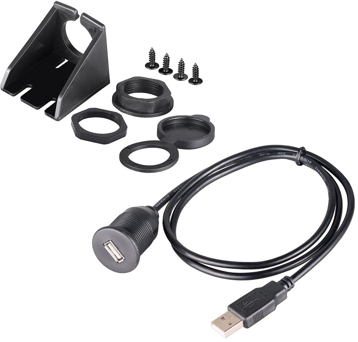Bolongking USB Mounting Cable for Power Panel - Socket Extension 2m Length - ShopVlot