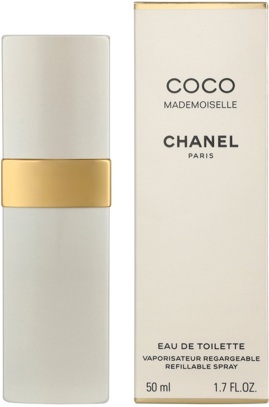 Chanel Coco Mademoiselle Eau de Toilette flacon en verpakking, 50 ml.