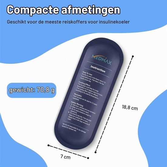 Herbruikbare Koeltas voor Insuline - 2 Stuks - Ideaal voor Reizen, Diabetes Accessoires en Koeling van Medicijnen — afbeelding 3