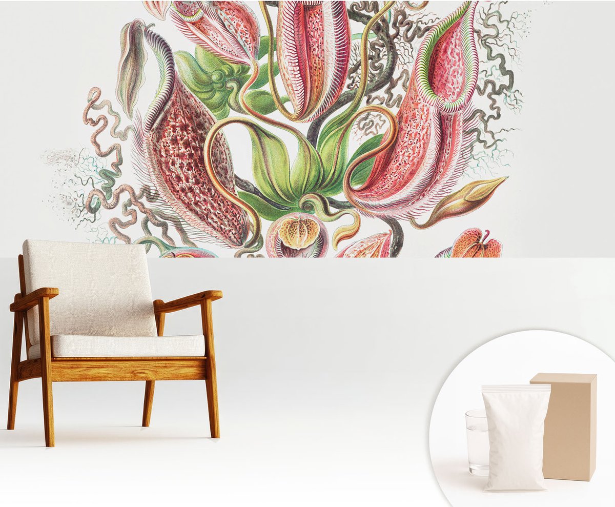 Wallfluent Fotobehang - Groente Vliesbehang - 250x104 cm - Plantdetails Muurschildering - Slaapkamer behang Bloemen En Planten - Fotobehang Vlies - Slaapkamer behang