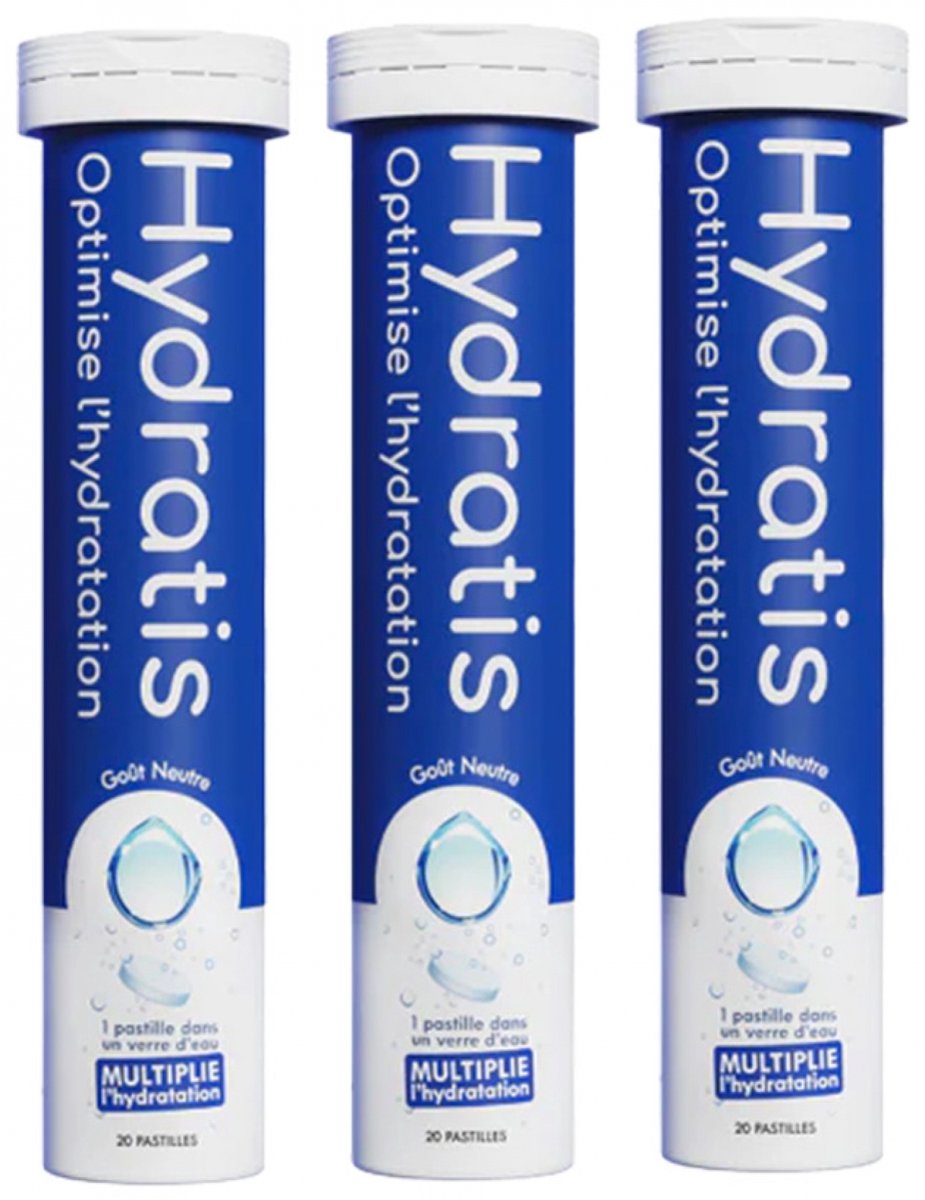 Hydratis Set van 3 x 20 Bruistabletten (Aroma : Natuur/Neutraal)