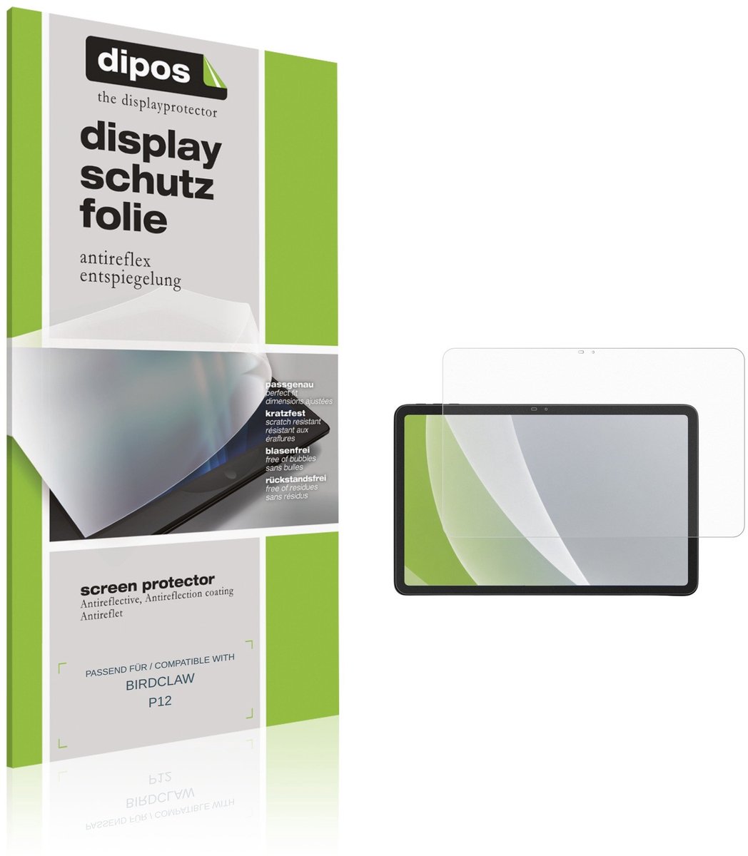 dipos – 2x Matte Beschermfolie geschikt voor BIRDCLAW P12 | Krasbestendige & antireflecterende Screenprotector Ultra-Thin