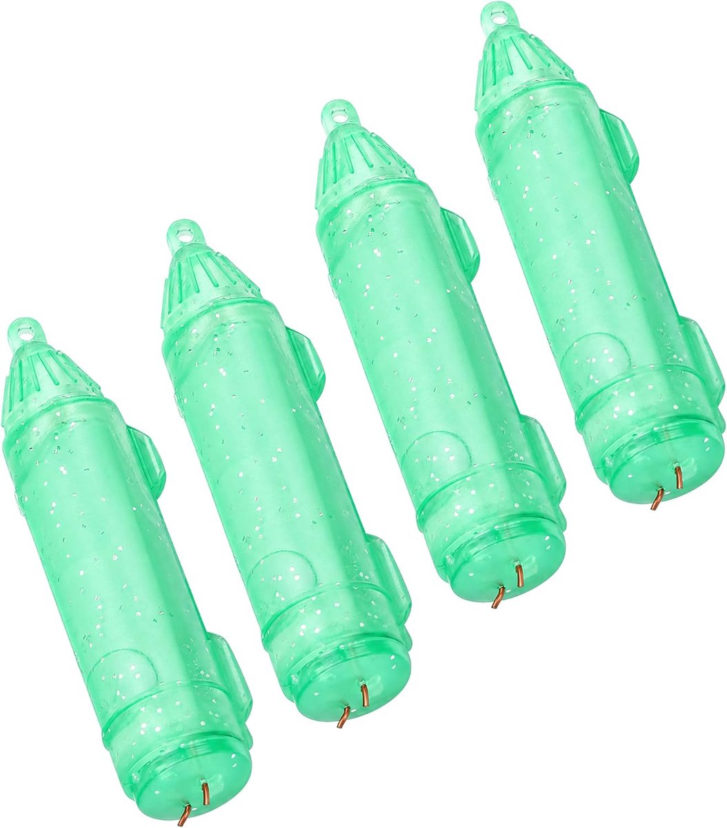 4 stuks verlichte bobbers voor nachtvissen, onderwaterlicht LED diep vallend vislicht lokstof met doos;