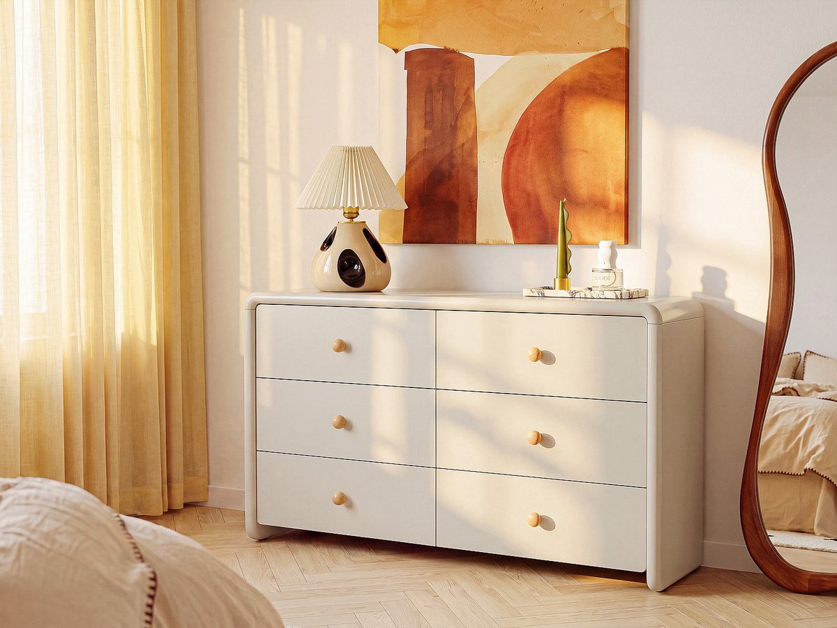 Vente-unique Ladekast met 6 laden - Beige SELORINA