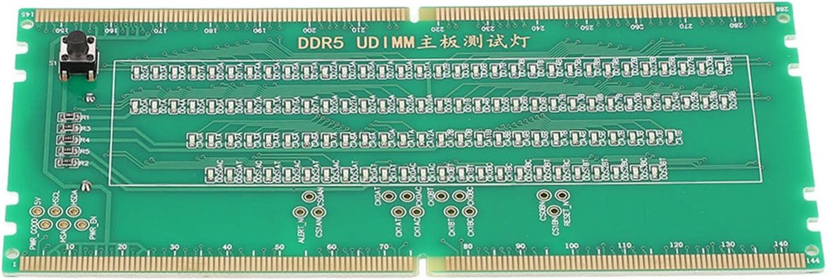 Computer RAM Geheugenslot Tester Kaart Geheugenslot Tester Met Licht Geheugen Moederbord Reparatie Testkaart met LED-verlichting(Groente)