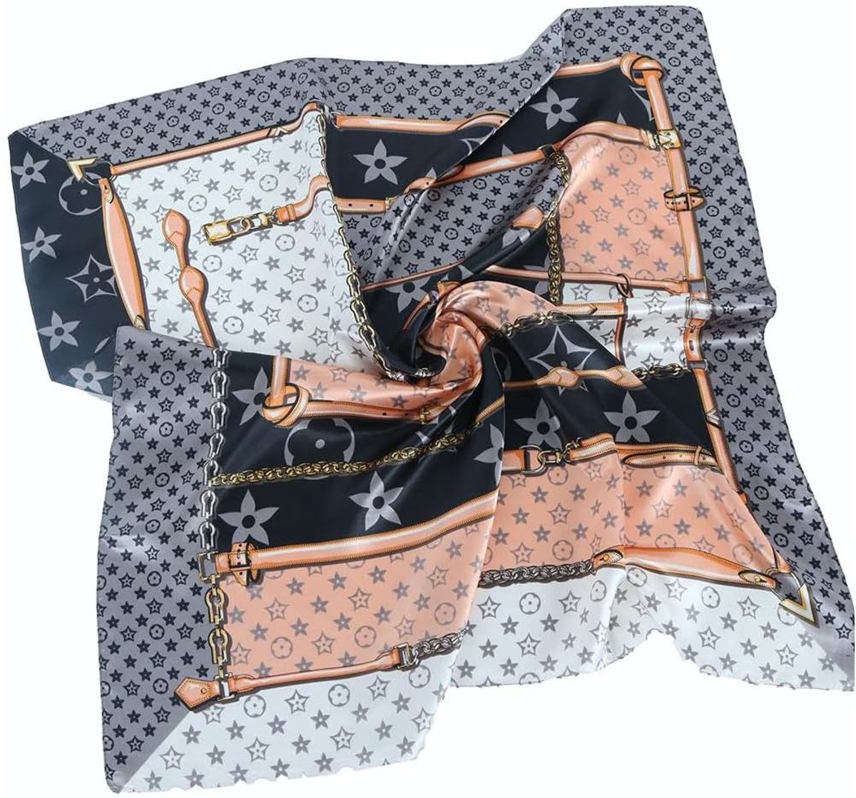 Vierkante sjaals voor dames, satijn, haaraccessoires, zijde, vierkant, klassieke patronen, strandbandana's, paisley-sjaal, cowboy bandana, haarband