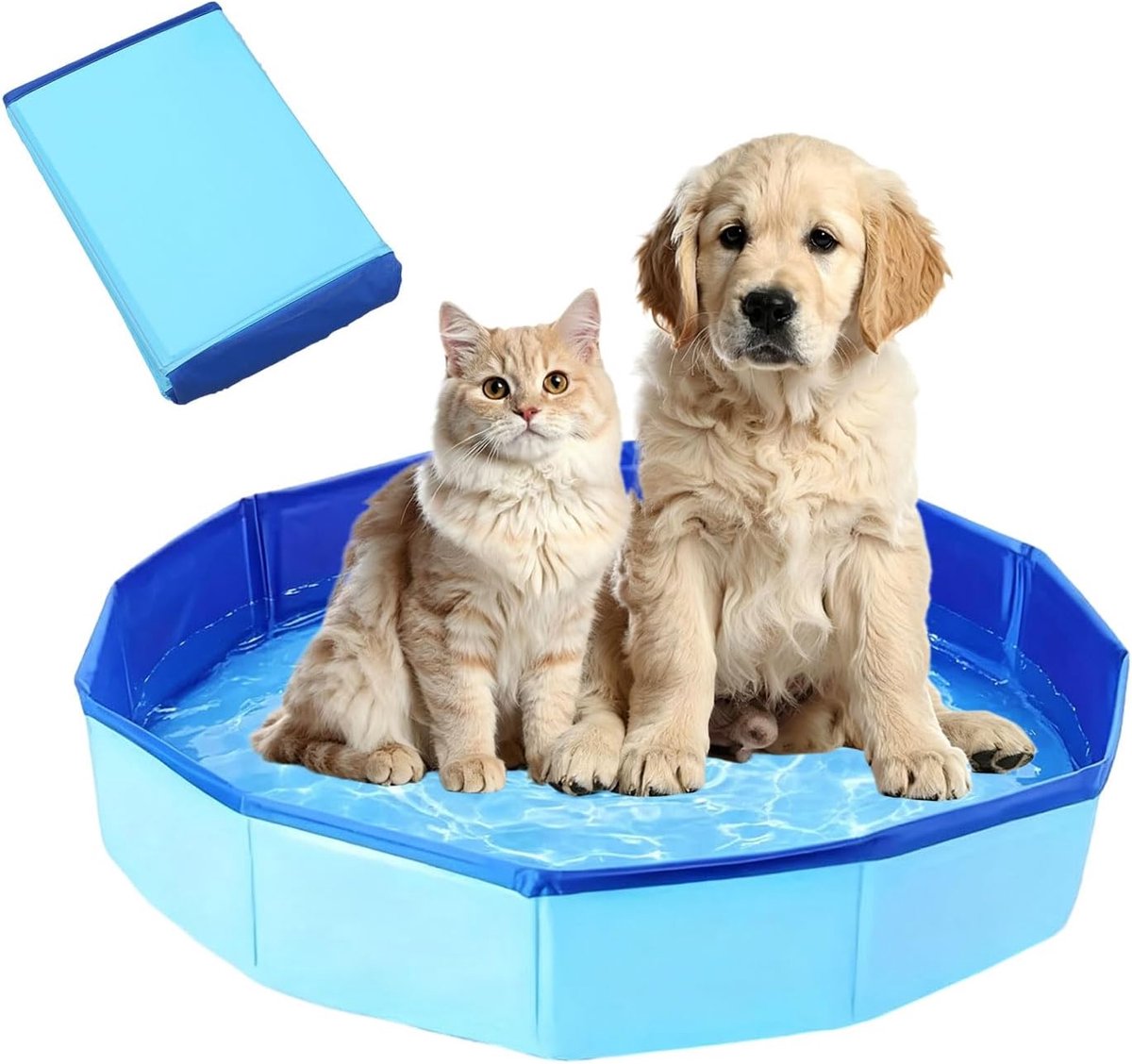 Foldable Dog Pool, Dog Pool for Small Dogs, Dog Pool, PVC Dog Pool, Dog Pool, Non-Slip Children's Pool, 60 x 20 cm - ShopVlot