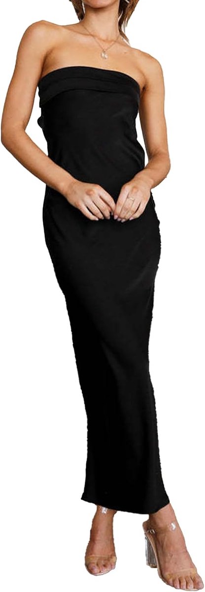 xxxiticat Women's Summer Satin Snake Sexy Backless Cut Formal Wedding Guest Evening Party Maxi Dress - ShopVlot
