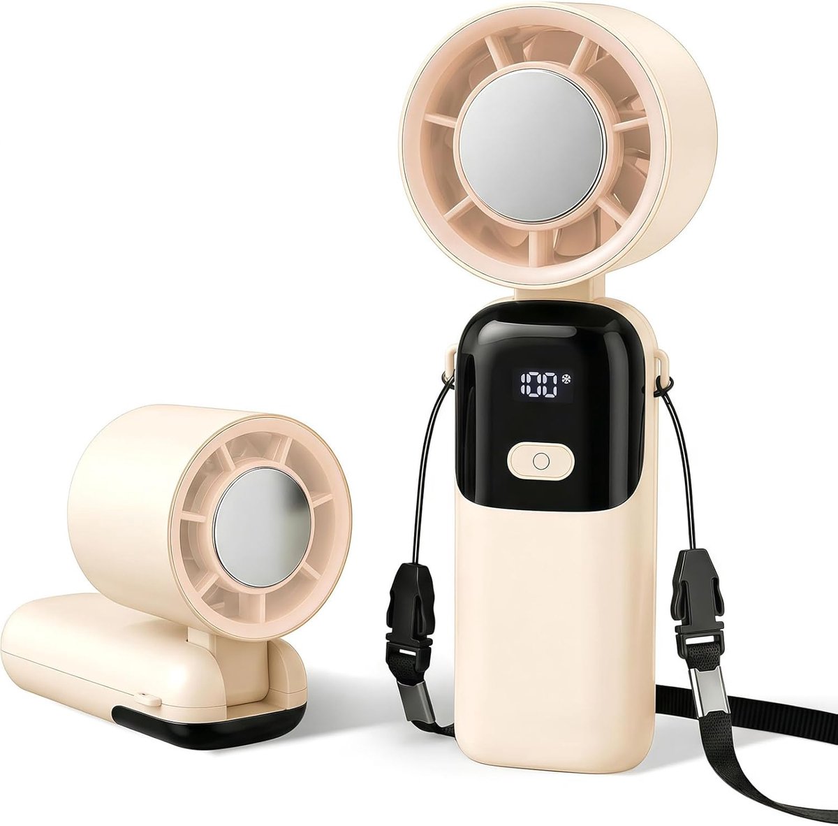 Handheld Fan Portable Turbo Mini Fan with 199 Levels, 13m/s Strong Air Flow, Battery Hand Fan, Rechargeable Travel - ShopVlot