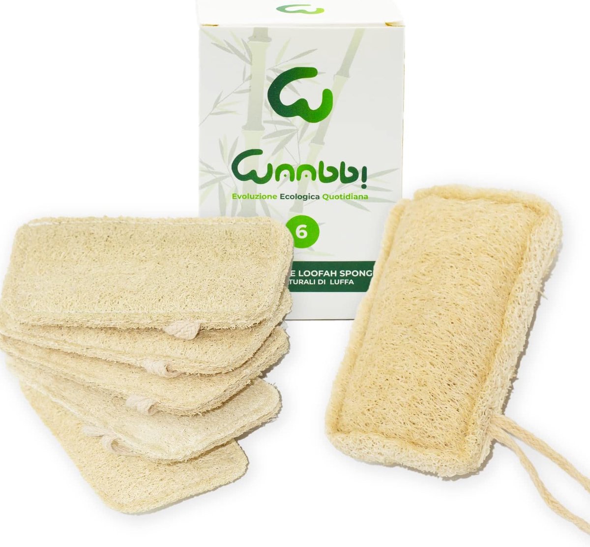 Natural Sponge for Kitchen, Organic Loofah, Peel, Loofah, Natural Sponge, Scrubber, Loofah Brush, 100% Organic - ShopVlot