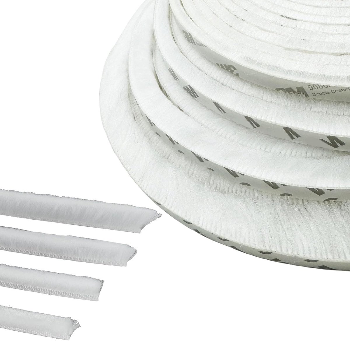 SnelShoppen - Door Strip Draught Weather 5m x 9mm x 23mm - Brush Draught Weather - Effectieve Draught Excluder voor Voordeur & Raam - Geluidsisolatie