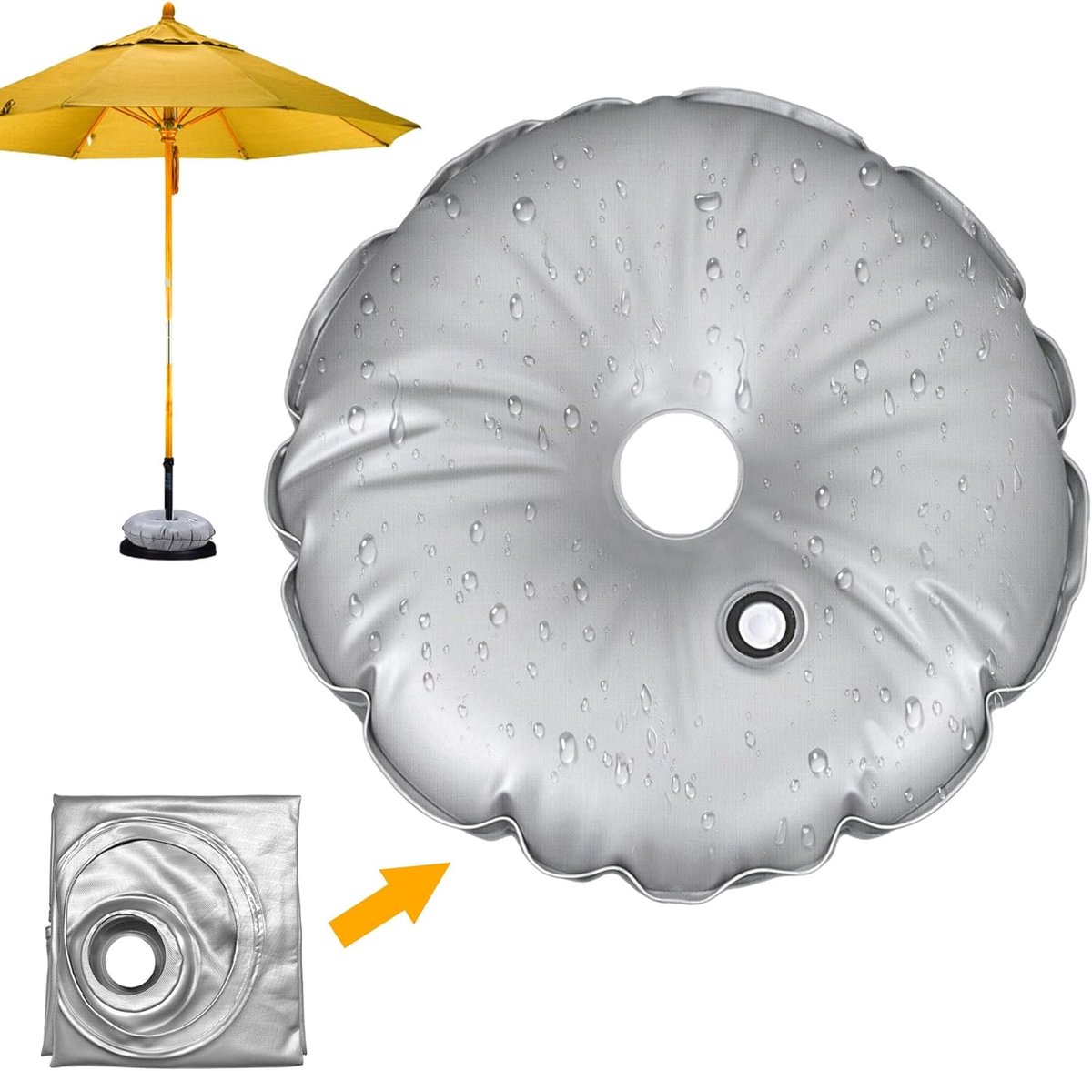 SnelShoppen - Zware Parasolvoet 50kg met Brede Basis 90cm - Ideaal voor Balkon, Terras, Tuin, Exterieur - Stabiliteit en Grip voor Elke Gelegenheid