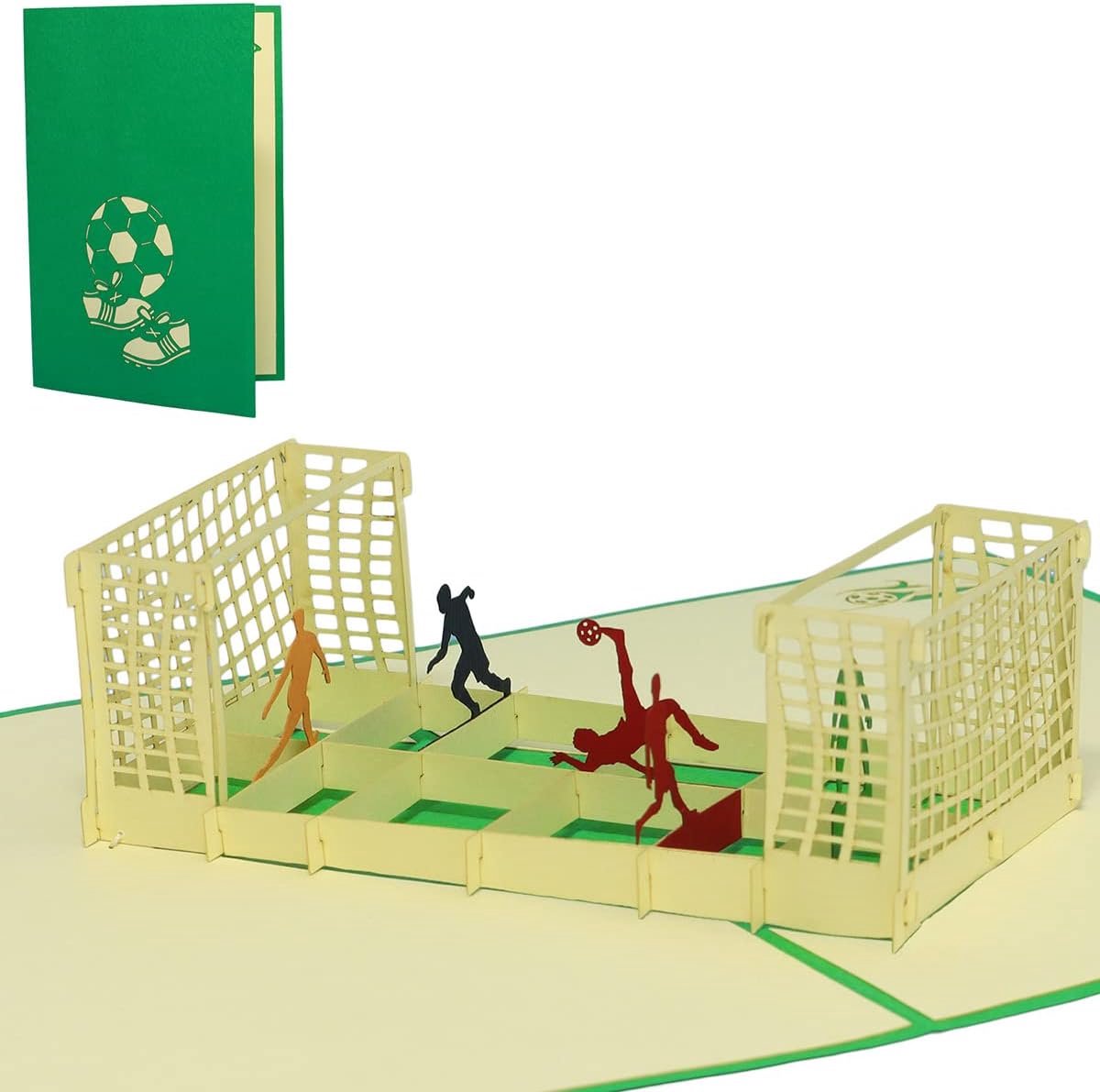 UP 3D-kaart verjaardagskaart cadeaubon voetbalspel, voetbal verjaardagskaart, tegoedbon stadion, knutselaar van Beckhausen, 3D voetbalkaart, N132