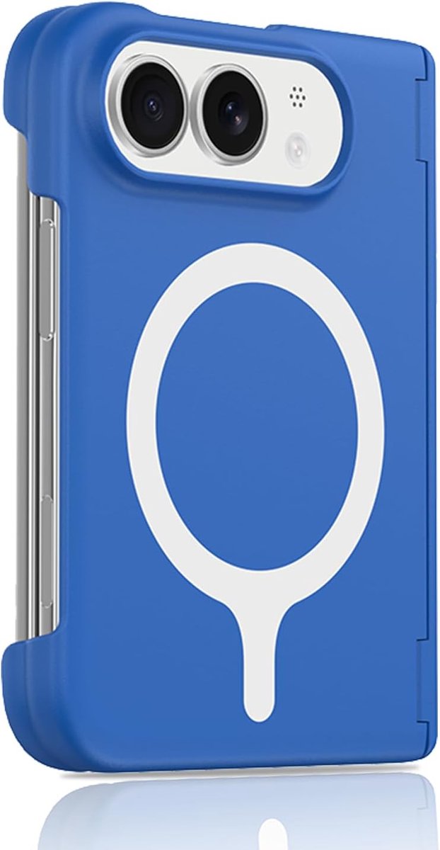 Magnetisch Hoesje - Geschikt voor iPhone Duo - PC Beschermhoes - MagSafe Compatibel - Volledige Camerabescherming - Schokabsorberend - Krasbestendig - Blauw