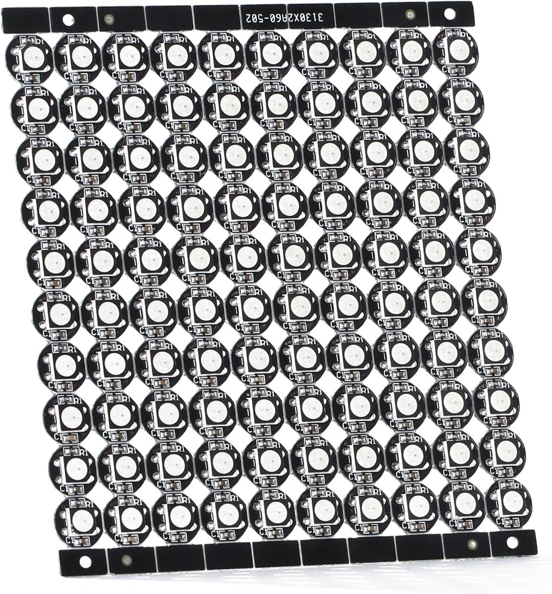 RGB-IC ledpaneel, 10 x 10 cm, 100 leds Matrix 5050 SMD, individueel adresseerbaar ledpaneel voor Raspberry Pi, Arduino, doe-het-zelfprojecten
