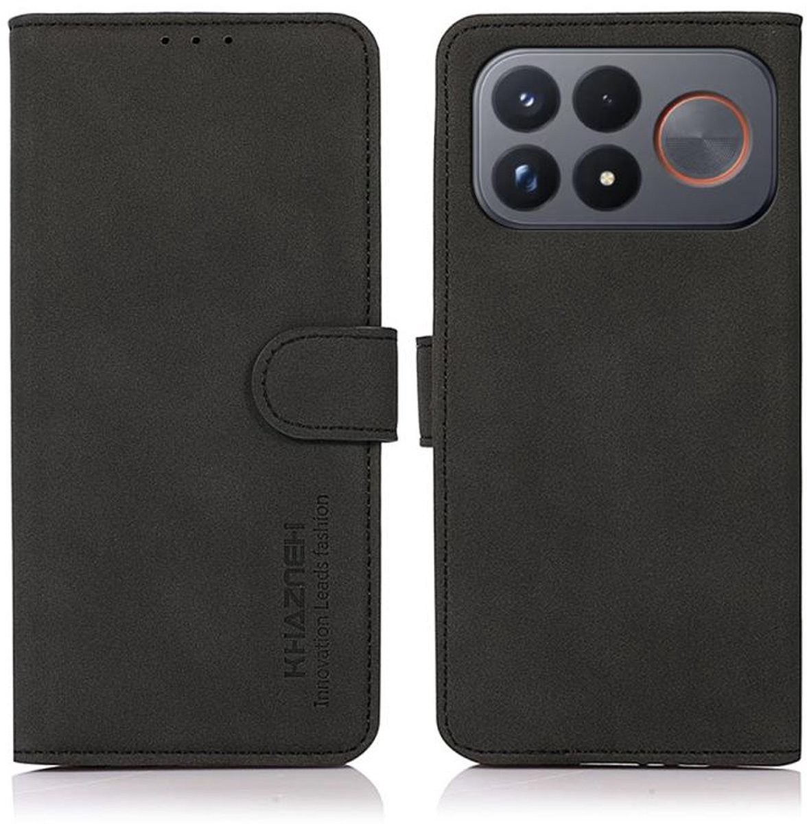 Luxe mat zwart agenda book case hoesje - geschikt voor Poco F9 Ultra 5G