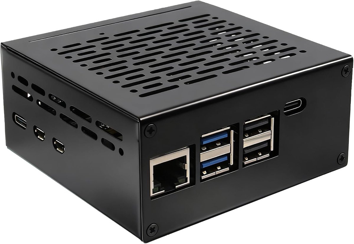 X1207-C1 Metal Case for Raspberry Pi 5 and X1207/ X1208 UPS Shield