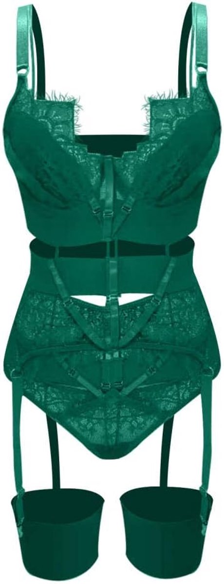 Dameskleding Sexy Ondergoed Wimper Vrouwen Sexy Dunne Nachtkleding Garters Bh Set