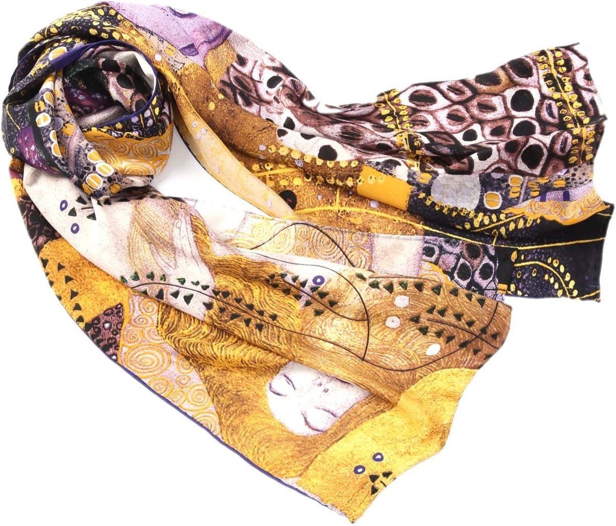 Vrouwen Gustav Klimt art prints zijden sjaal