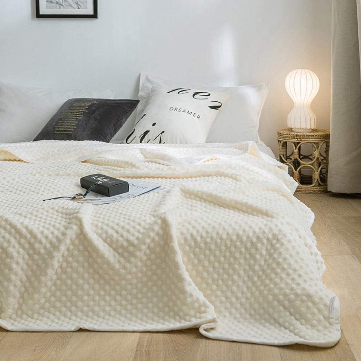 Graden van comfort gewogen deken queen size voor volwassenen - gelijkmatige gewichtsverdeling met premium glaskralen | Warme zware deken voor gebruik door één persoon -3_70x100cm