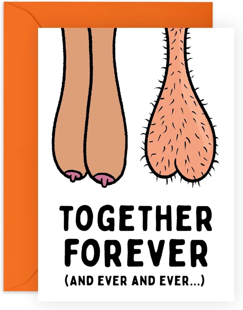 Wenskaart voor bruiloft en jubileum voor koppels, 1 stuk, dik papier, oranje design, ideaal voor blijvende liefde voor zilveren bruiloft of Valentijnsdag