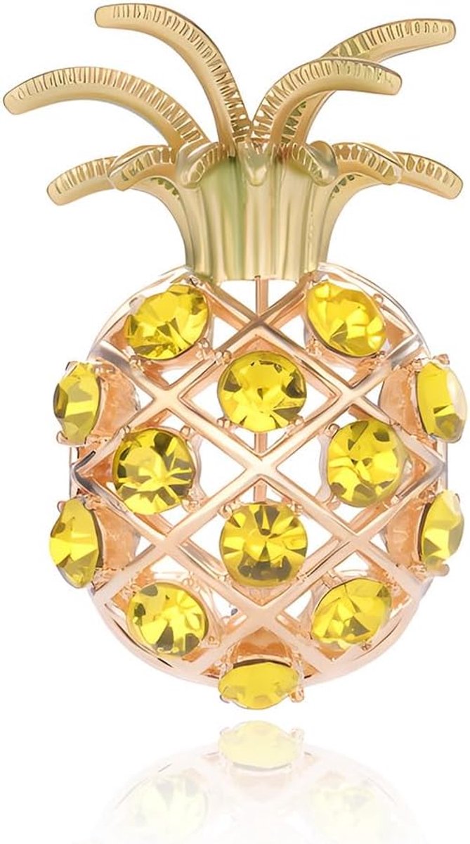 Ananas Broche Zinklegering Rijstebrijstenen Speld voor Vrouwen Vrienden Tropisch Fruit Hangertjes Cadeaus Hoeden Truien Sjaals Accessoires