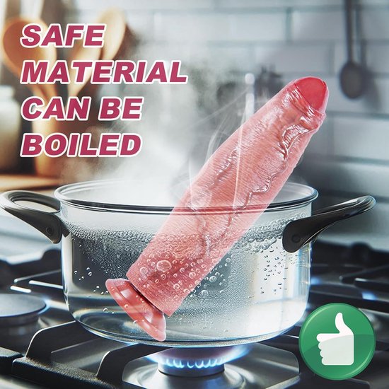 Realistische kleine onbesneden dildo van 21,5 cm,dubbel-dichtheid siliconen,5,4cm dik,met voorhuid dildo,grote zuignap,compacte maar brede G-spot stimulator,unisex,anaal seksspeelgoed voor volwassenen — afbeelding 4