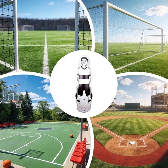 63/69/80 inch, doelman verdediger training, opblaasbaar PVC | trap verdedigingsmuur, rollende training mannequin | Draagbaar behendigheidsoefening, enthousiastelingen, beginners — afbeelding 4