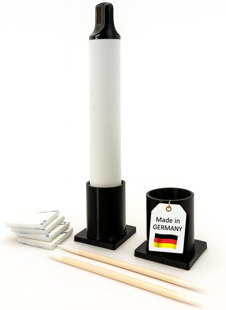 Holder 2 pieces for pen-like devices - stand, ideal for desk, home and office - incl. adhesive pads - ShopVlot