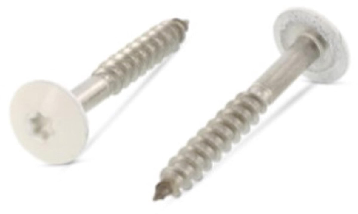Wooden Screws 4.8 x 38 10 Pieces Stainless Steel A2 / V2A - Trespo Flat Round Head Wooden Construction Screws with - ShopVlot
