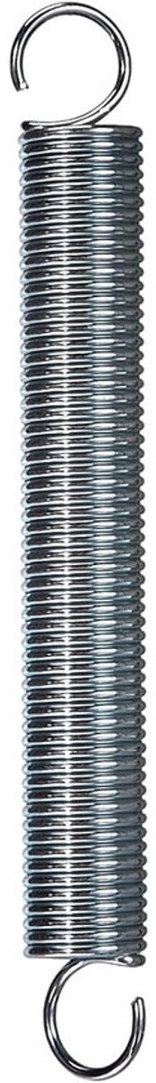 Verzinkte spanveer - Met dubbele haak - 2,2 mm draaddiameter - 170 mm lengte