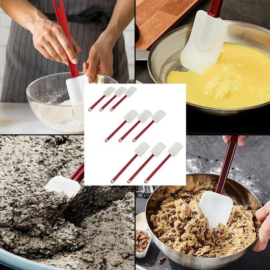 Spatels, 40 cm, hittebestendig, anti-aanbaklaag, keukengerei voor koken, bakken en roeren (maat L) — afbeelding 5