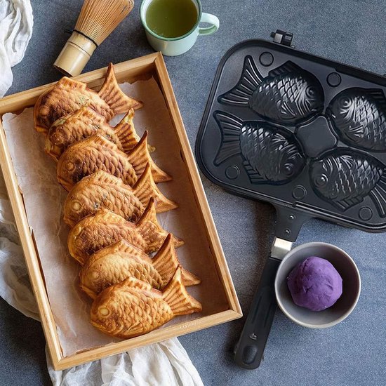 Vis Vorm Taart Pan, Taiyaki Pan Vis Vorm Cake Maker — afbeelding 4