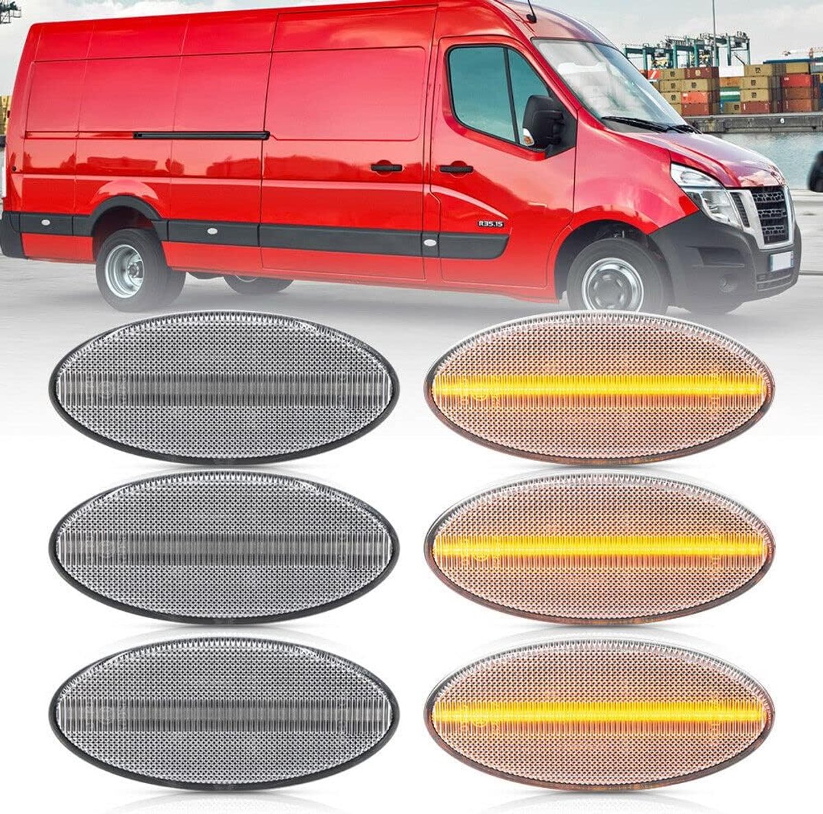 Zijmarkeringslichten LED 6Pcs - Helder glas - Waterdicht en hittebestendig - ShopVlot