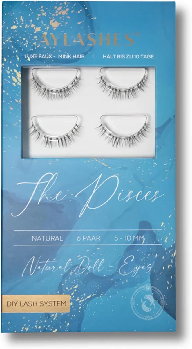 Aylashes Veganistische 3D-wimpers, ultrazachte wimpers met dunne flexibele band voor een glam-look, kunstwimpers tot - ShopVlot