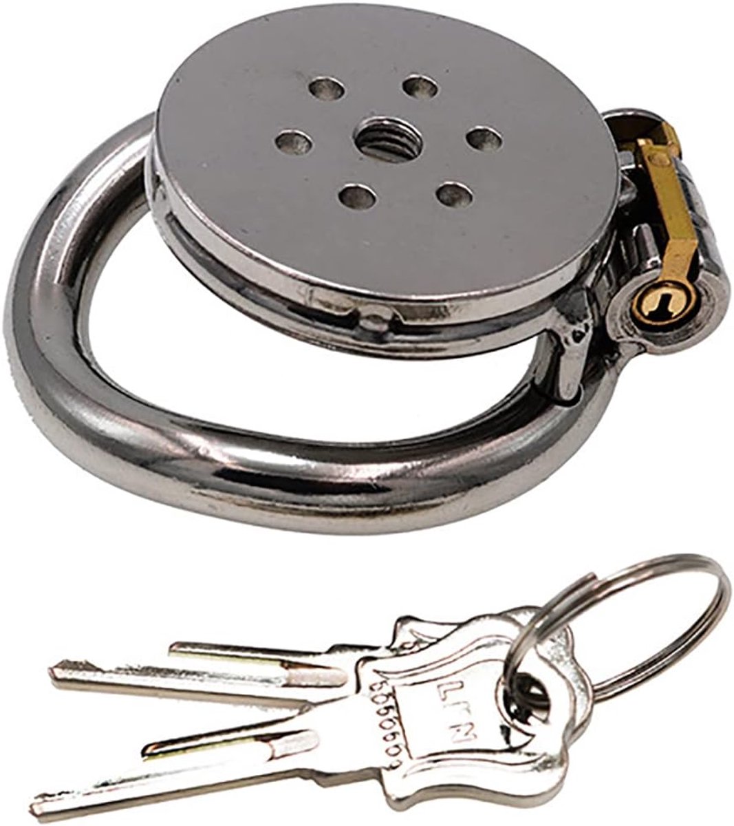 Chastity Cage Metal Male Chastity Device Cock Cage with Dark Lock Design BDSM Bondage Penis Cage Sex Toys for Couples (L) — cadeau in Cadeau-ideeën - foto 3