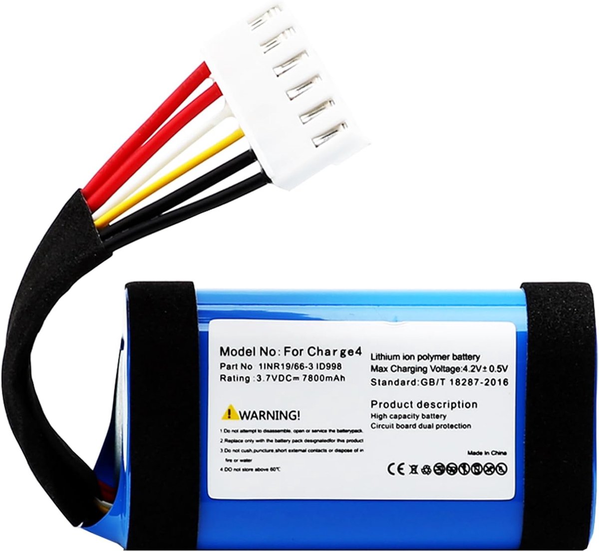 Geschikt voor JBL Charge4 accu schokgolf 4 luidspreker batterij ID998 (3,7 V 7800 mAh Li Ion) Charge 4 is niet compatibel met Charge4Q