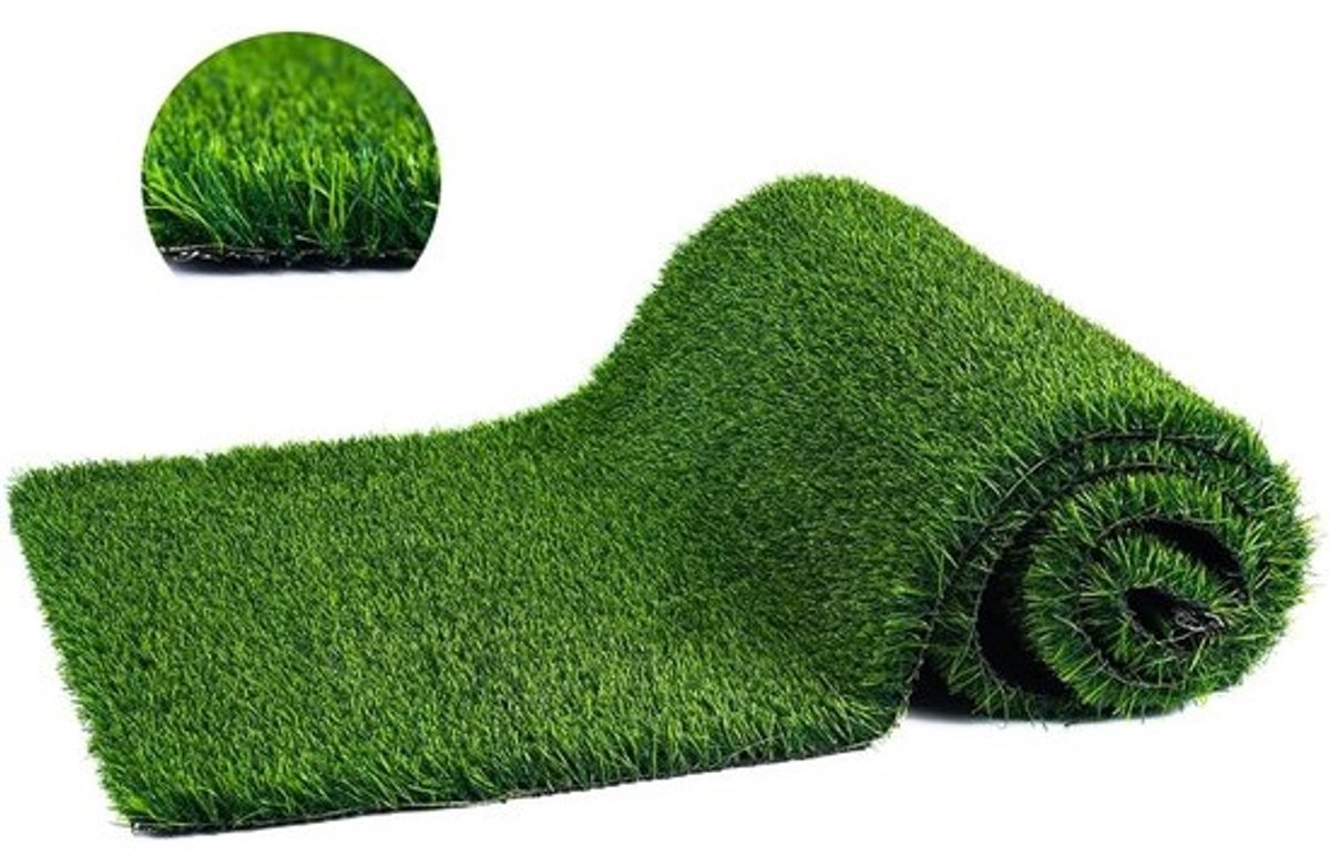 Natuurlijke kunstgrasmat - Hoogwaardig en duurzaam - Geschikt voor tuin, gazon, balkon en hondengebied