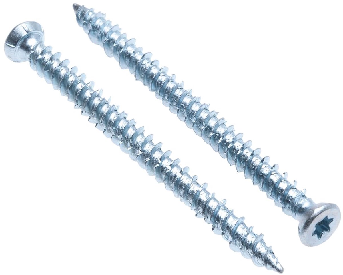 Frame Schroeven met Torx Tx30 Hoofd en Zelftappende Draad van Gehard Staal Verzinkt (Pack van 100) Maat 7.5mm x 52 mm