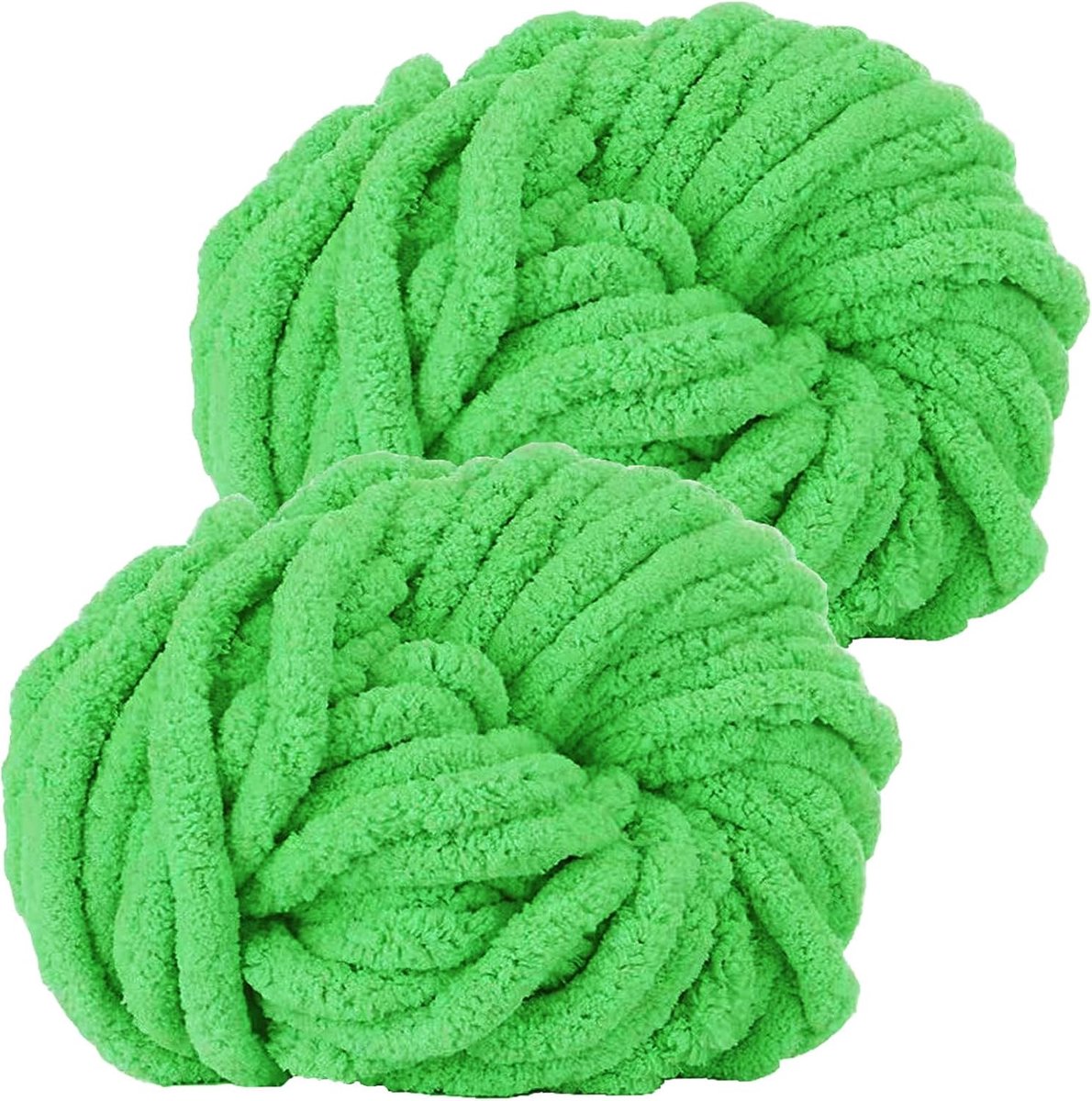 Wol 2 Stuks 500g, Chunky Garens voor Arm Breien en Haken van Dekens, XXL Reuzenwol voor Breien van Sjaals, Mutsen en Huisdiernest - Donkergroen