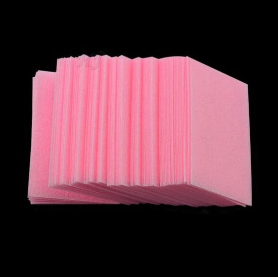 1200 stuks - Pluisvrije doekjes - Doekjes zonder pluis - Nail wipes - Lint wipes - Nageldoekjes gellak - Nagel doekjes - Nailcleaner - Celstof doekjes (Roze, 6 x 4 cm) — afbeelding 2