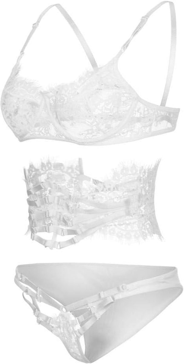 Dameskleding Vrouwen Kanten Lingerie Sexy Ondergoed Erotische Lingerie Porno Sex Perspectief Beha Gordel Taille Kostuums Set