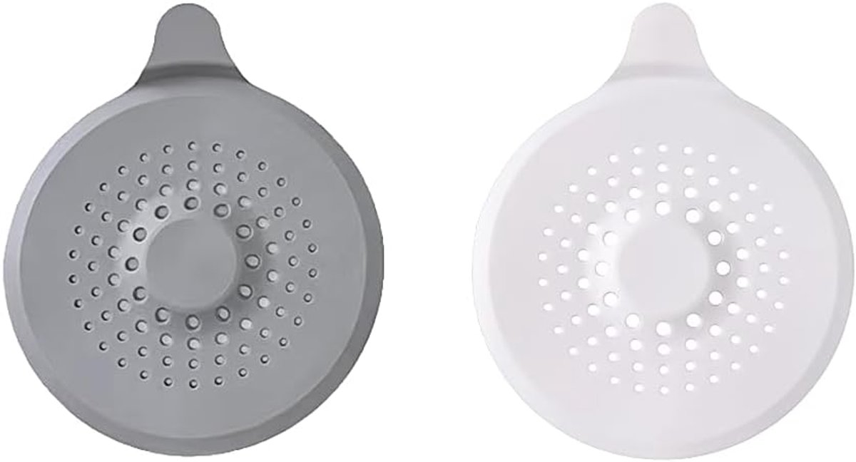 Afvoerzeef van Siliconen, 2 Stuks Universele Afvoerzeef, Afvoerfilter, Afvoer-haarvanger, voor Badkamer, Badkuip, Keuken, Wastafel